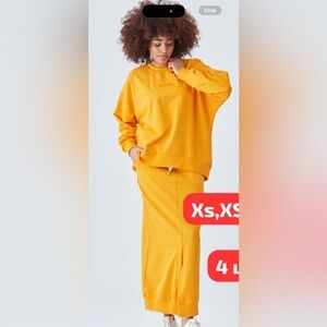 Women's Orange Skirt and top high quality